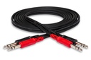 Hosa CSS-203 Dual Cable, Dual Male 1/4" TRS to Same, 3m