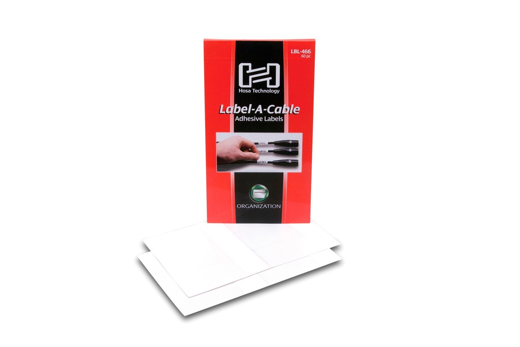 [LBL-466] Hosa LBL-466 Label-A-Cable Cable Labels, 60 Pack