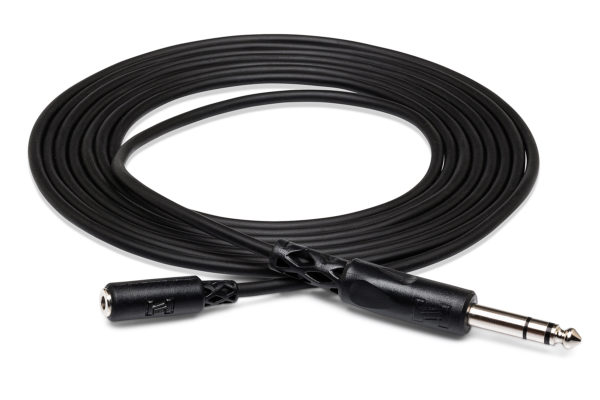[MHE-325] Hosa MHE-325 Headphone Extension Cable, Female 3.5mm TRS to Male 1/4" TRS, 25 ft