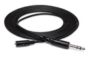 Hosa MHE-325 Headphone Adapter Cable, 3.5 mm TRS to 1/4 in TRS, 25 ft