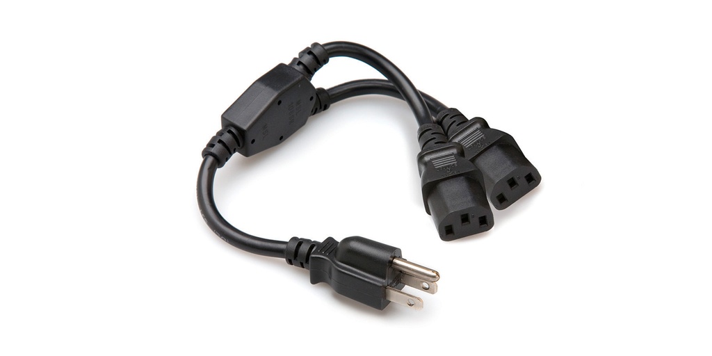 [YIE-406] Hosa YIE-406 Power Y-Cable, Dual Female to Male, 1.5 ft