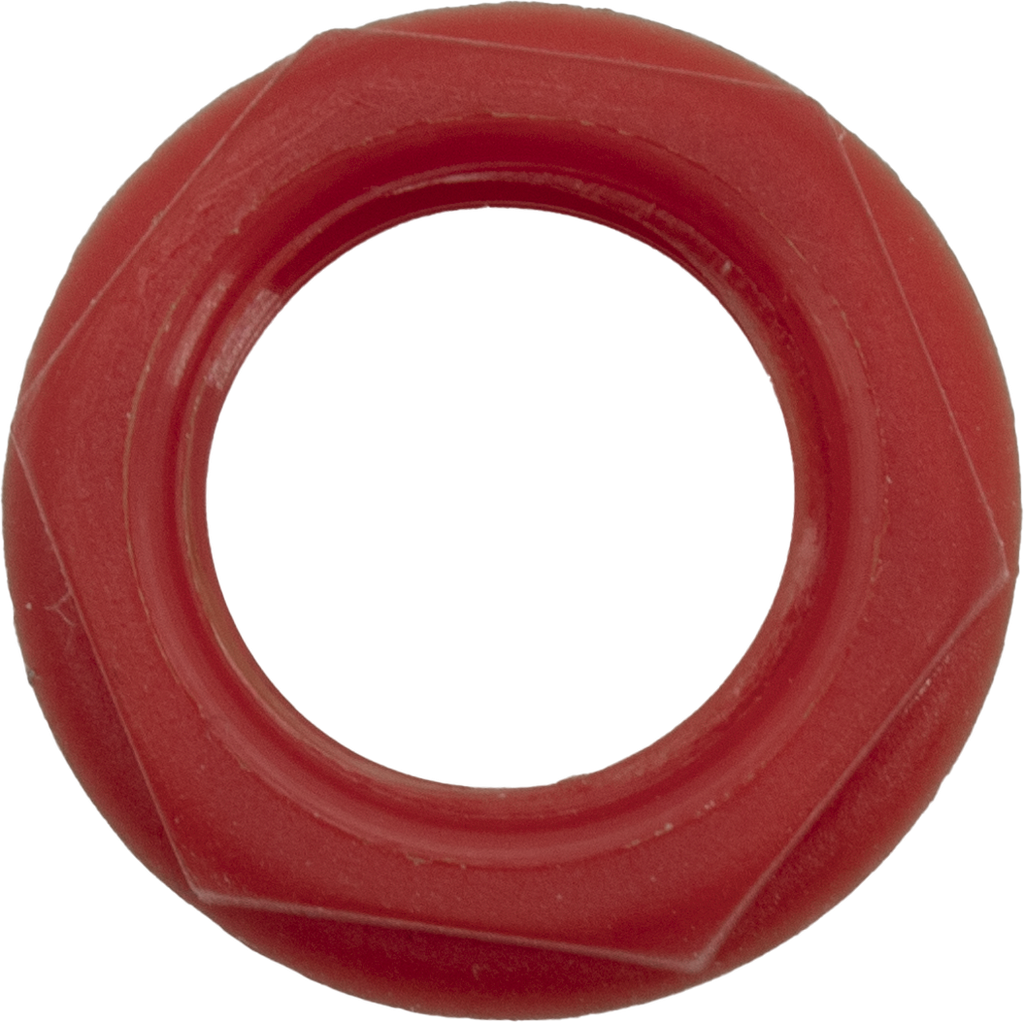 [S-H9NT-R] Cliff Hex Nut for Mounting 1/4" Jacks, Red