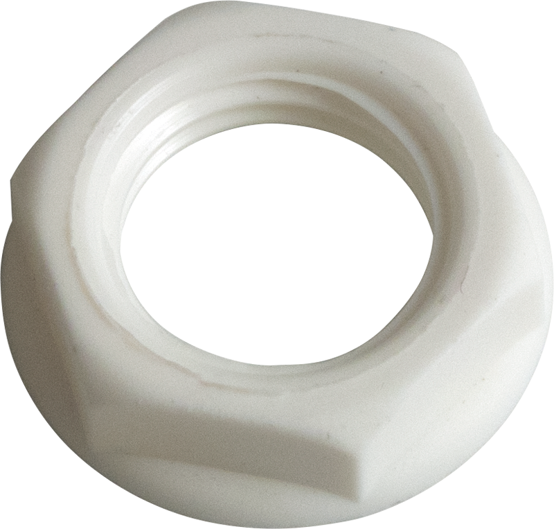 Cliff Hex Nut for Mounting 1/4" Jacks, White