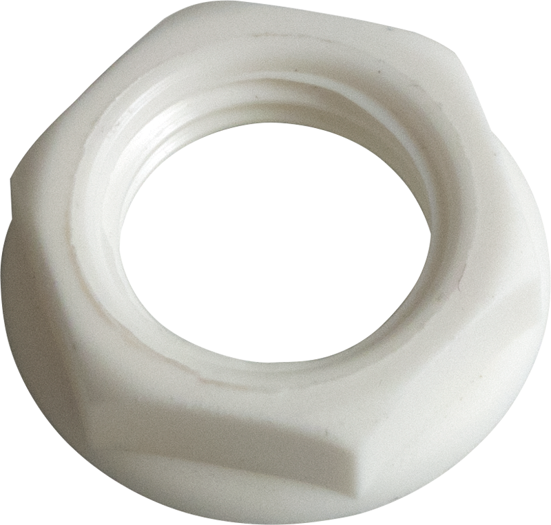 [S-H9NT-W] Cliff Hex Nut for Mounting 1/4" Jacks, White