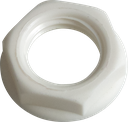 Cliff Hex Nut for Mounting 1/4" Jacks, White
