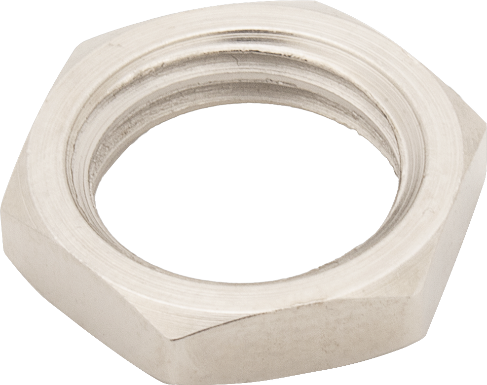 Cliff Hex Nut For Mounting 1/4" Jacks, Plated Steel