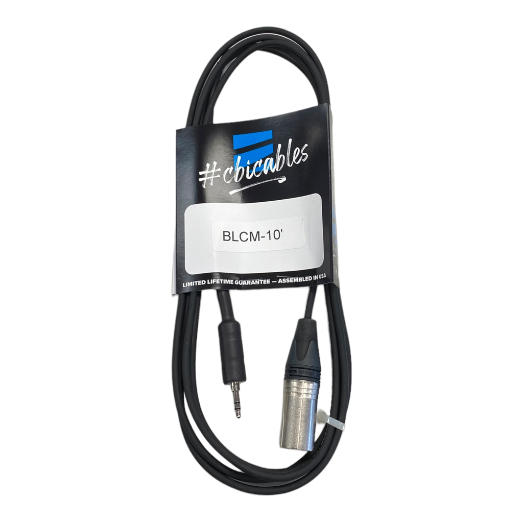 [BLCM-10] CBI Balanced Line Cable, 1/8" TRS to XLR Male, 10 Feet