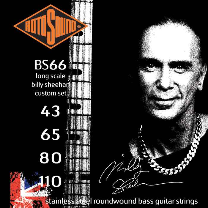 [BS66] Rotosound Billy Sheehan Custom Stainless Steel Long Scale Bass Strings