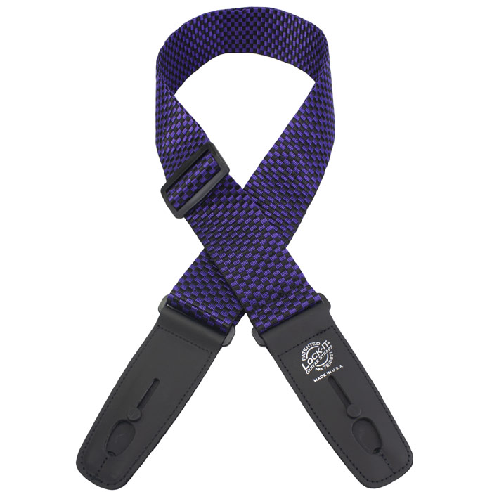 Lock-It 2" Gig Series Strap, Purple Checker
