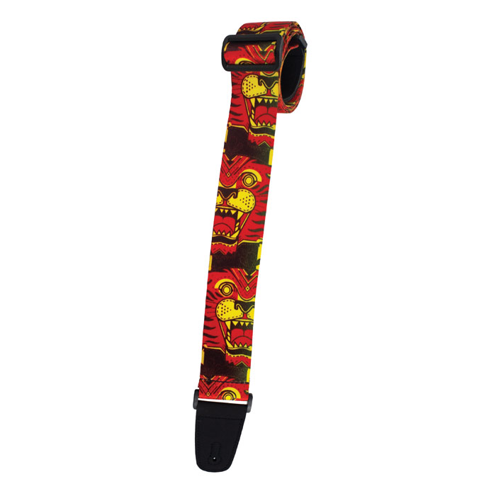 [HSUB2-59] Henry Heller 2" Artist Series Strap, Black/Yellow/Red Tiger