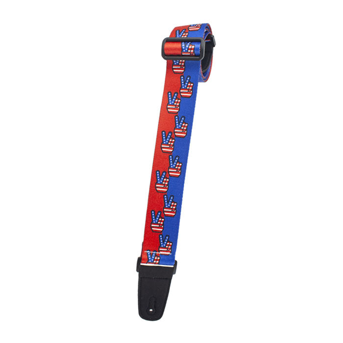 Henry Heller 2" Artist Series Guitar Strap, Peace Signs