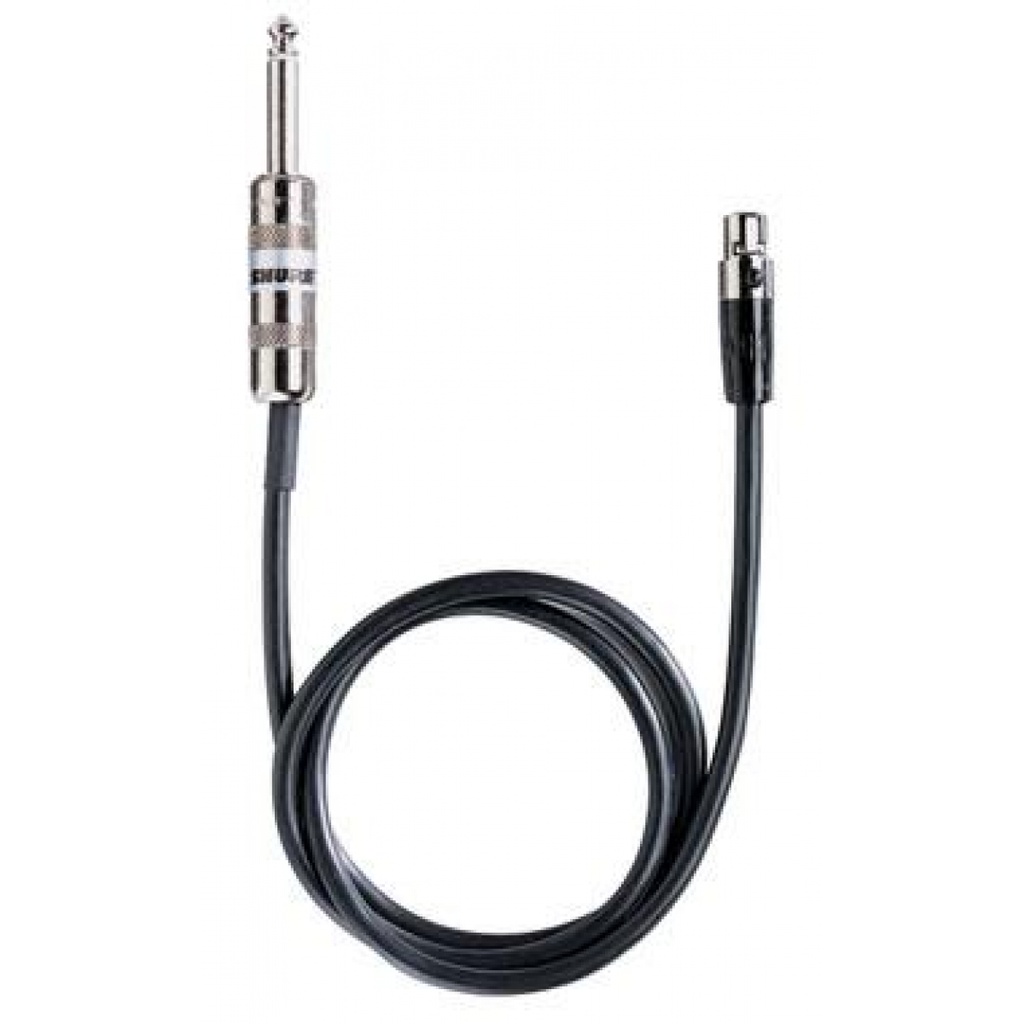 Shure WA302 2' Instrument Cable, 4-Pin Mini Connector (TA4F) to 1/4" Connector