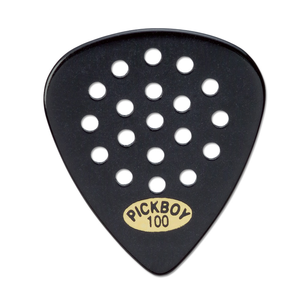 Pickboy Pos-a-Grip, Black, Cellulose, 1.00mm, 10 picks