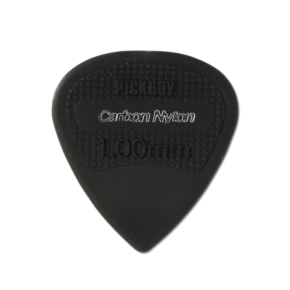 [PB200P100] Pickboy Edge, Sharp Tip, Carbon/Nylon, 1.00mm, Silver, 10 picks