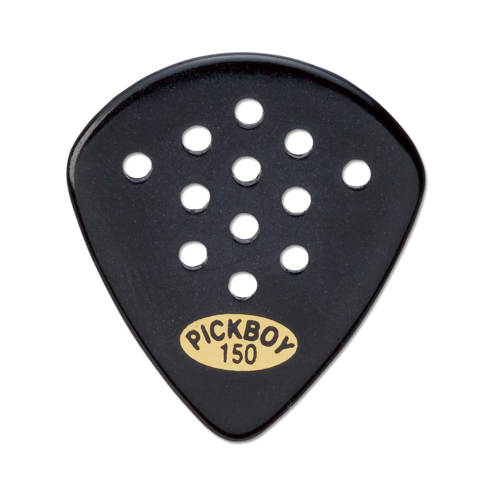 [PB45BP150] Pickboy Pos-a-Grip, Jazz, Black, Cellulose, 1.50mm, 10 picks