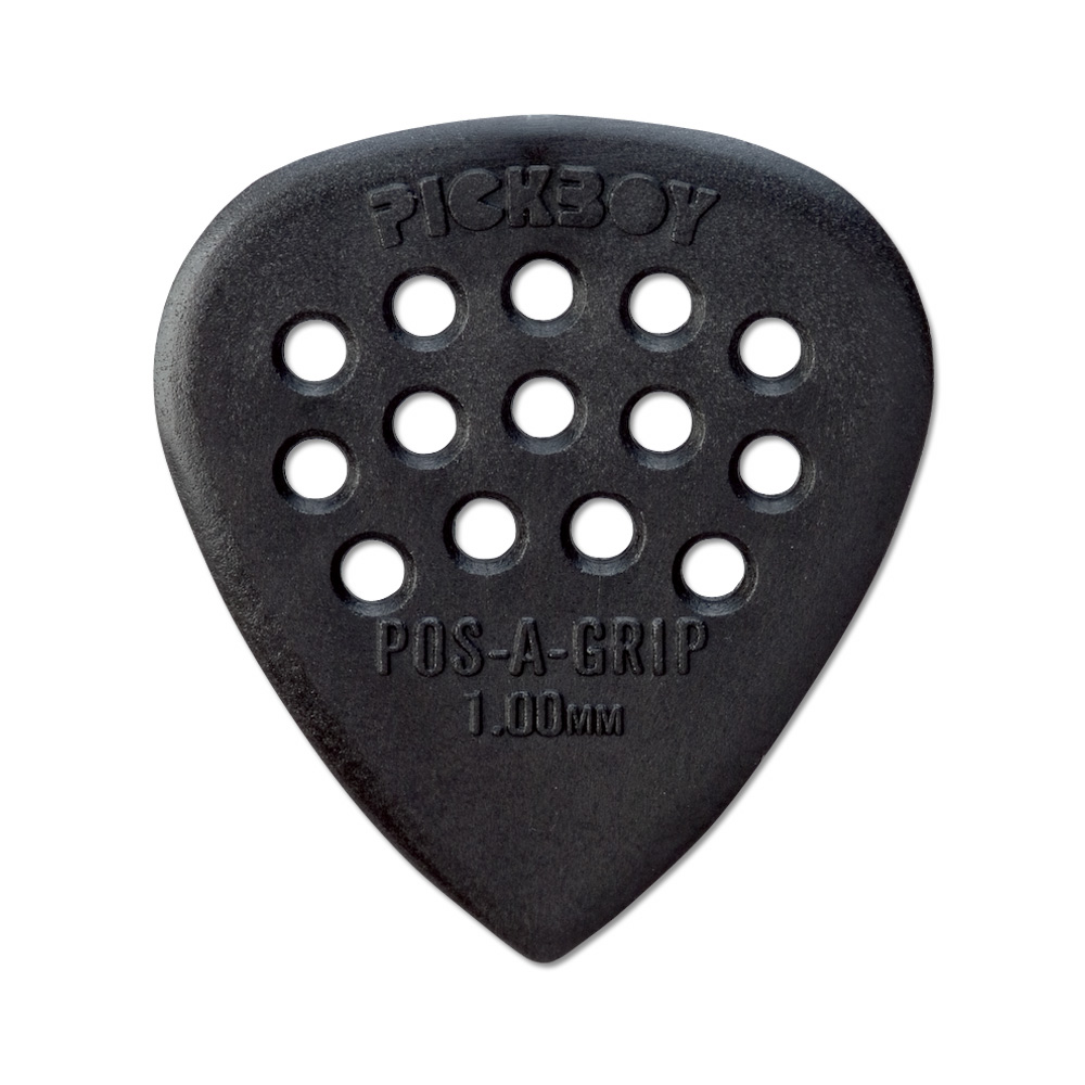 [PB37P100] Pickboy Pos-a-Grip, Black, Carbon/Nylon, 1.00mm, 10 picks