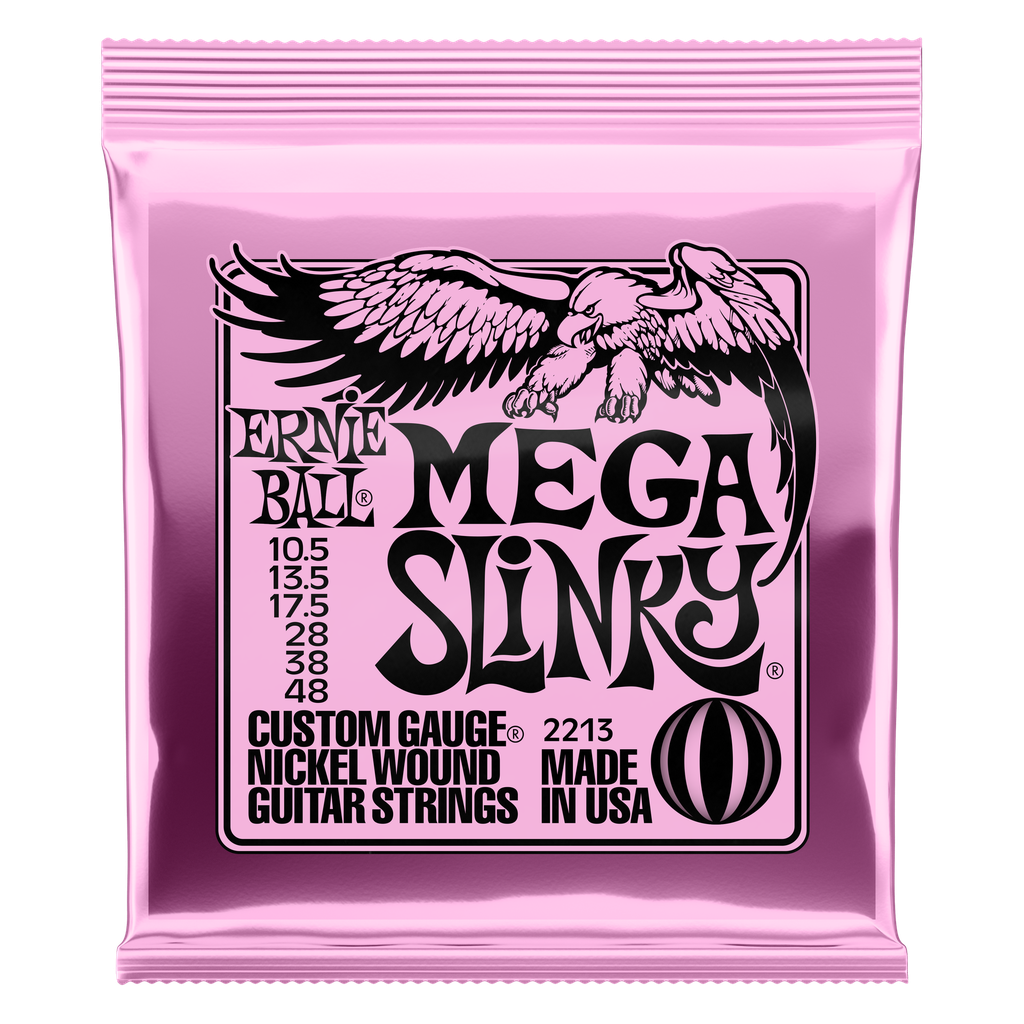 [P02213] Ernie Ball Mega Slinky Nickel Wound Electric Guitar Strings - 10.5-48 Gauge