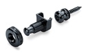 Schaller S-Locks Strap Retainers, Pair, Black Chrome