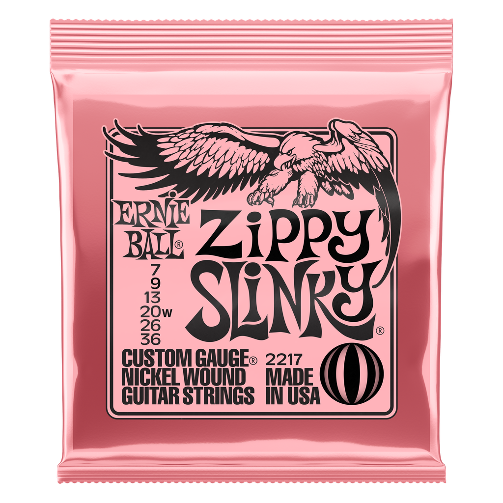 [P02217] Ernie Ball Zippy Slinky Nickel Wound Electric Guitar Strings - 7-36 Gauge