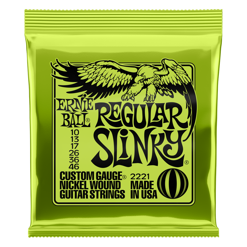 Ernie Ball Regular Slinky Nickel Wound Electric Guitar Strings - 10-46 Gauge