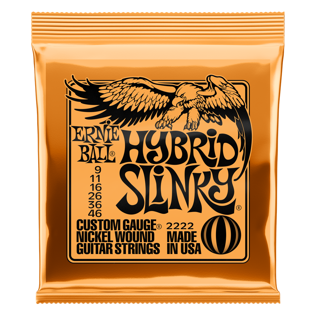 [P02222] Ernie Ball Hybrid Slinky Nickel Wound Electric Guitar Strings - 9-46 Gauge