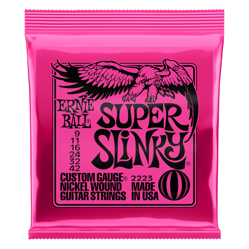 Ernie Ball Super Slinky Nickel Wound Electric Guitar Strings - 9-42 Gauge