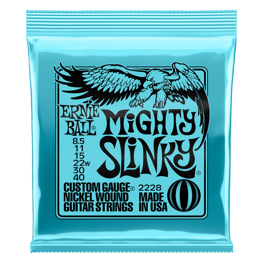 Ernie Ball Mighty Slinky Nickel Wound Electric Guitar Strings - 8.5 - 40 Gauge