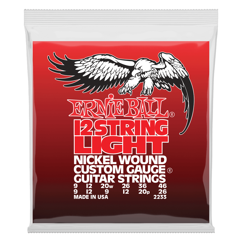 [P02233] Ernie Ball Light 12-String Nickel Wound Electric Guitar Strings - 9-46 Gauge