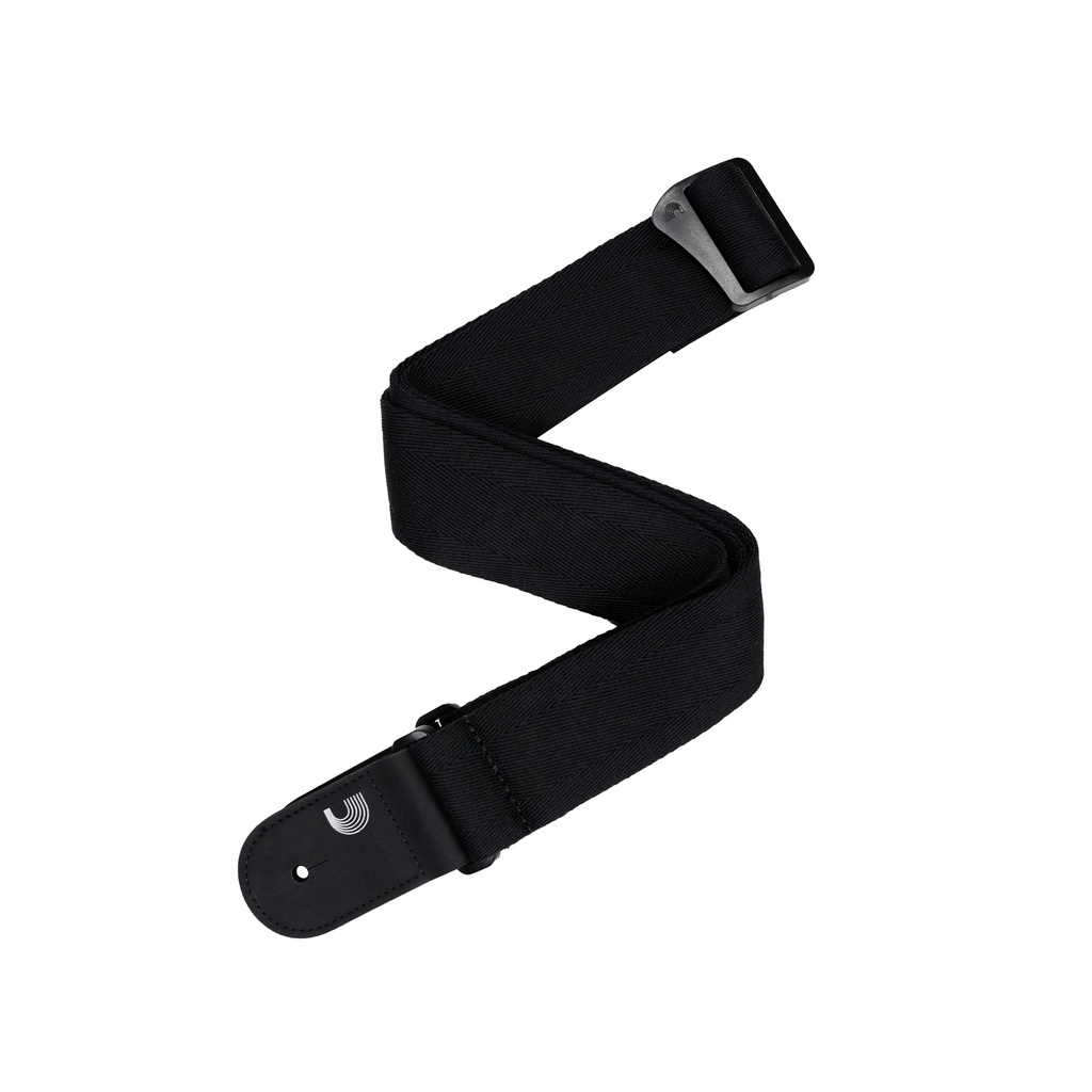 [50RB00] D'Addario Eco-Comfort Basic Woven Guitar Strap, Black