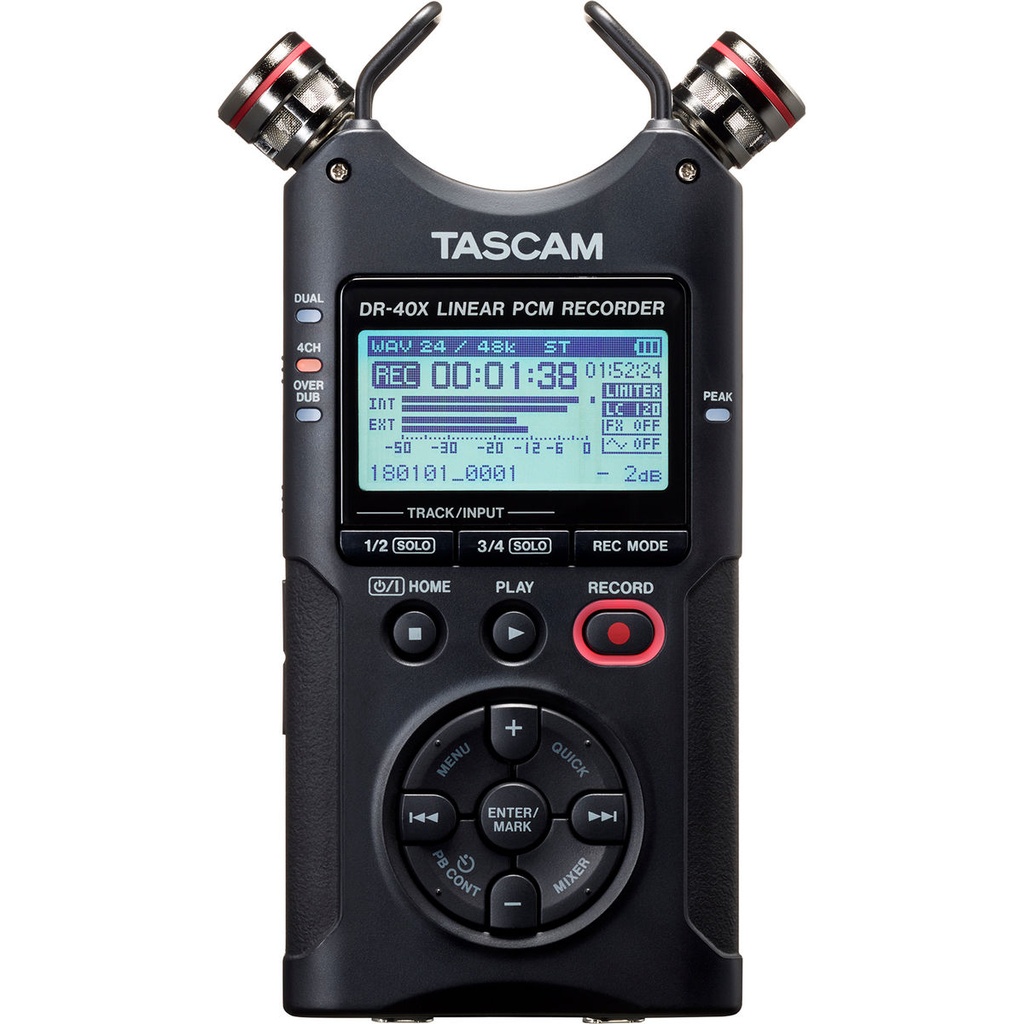 Tascam DR-40X Four Track Digital Audio Recorder and USB Audio Interface