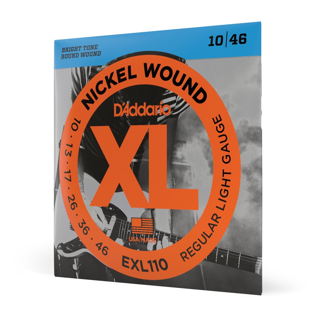 D'Addario 10-46 Regular Light, XL Nickel Electric Guitar Strings, EXL110
