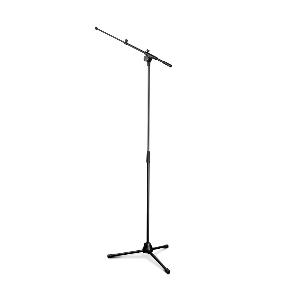 Gravity Touring Series Microphone Stand with 2-Point Adjustment Telescoping Boom, Black