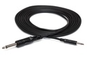 Hosa CMP-305 Mono Cable, Male 3.5mm TS to Male 1/4 in TS, 5 ft
