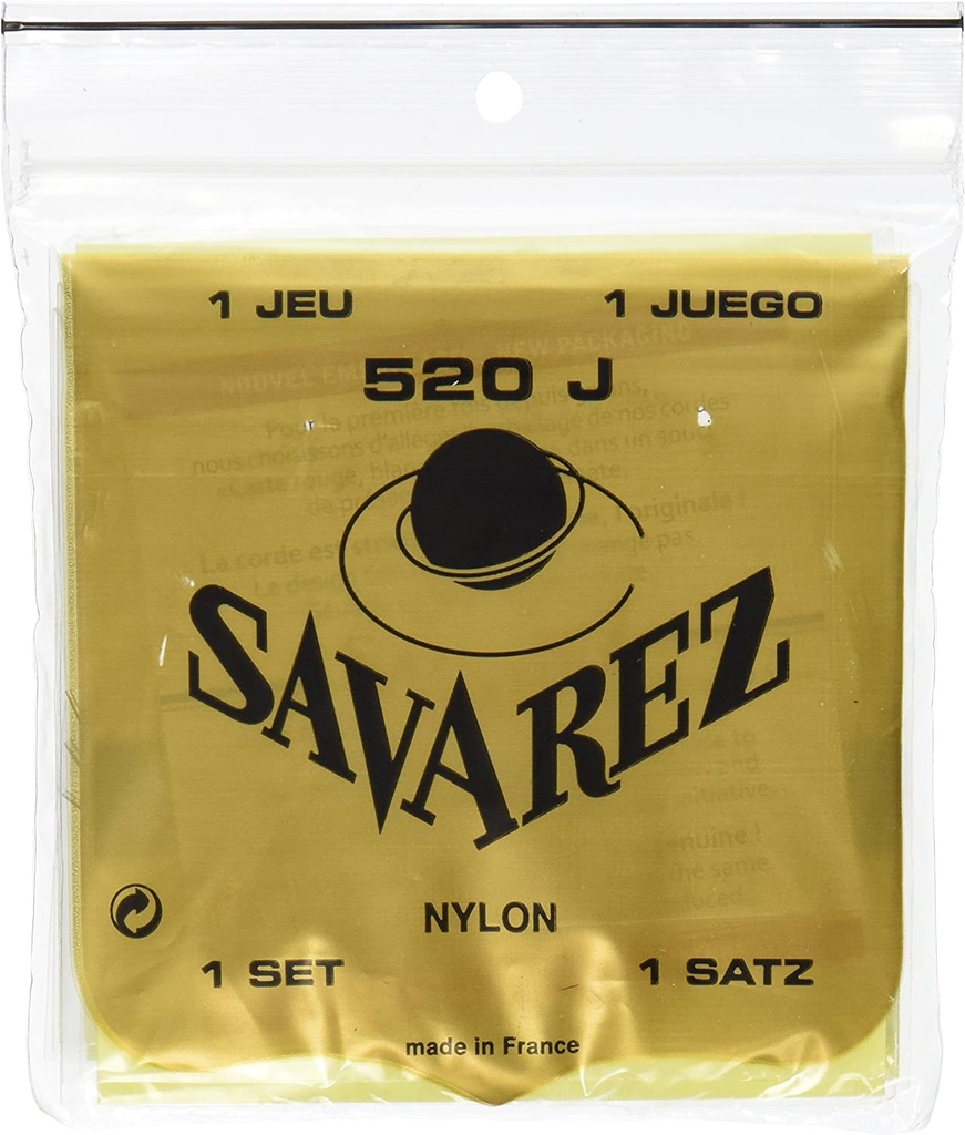 Savarez 520J Super High Tension Classical Guitar Strings (Yellow Card)