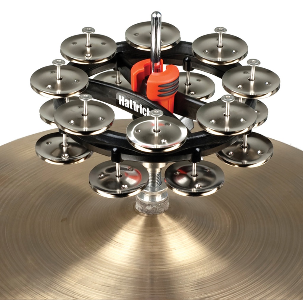 Rhythm Tech Hat Trick G2 Hi Hat Tambourine, Double Row, Nickel Jingles