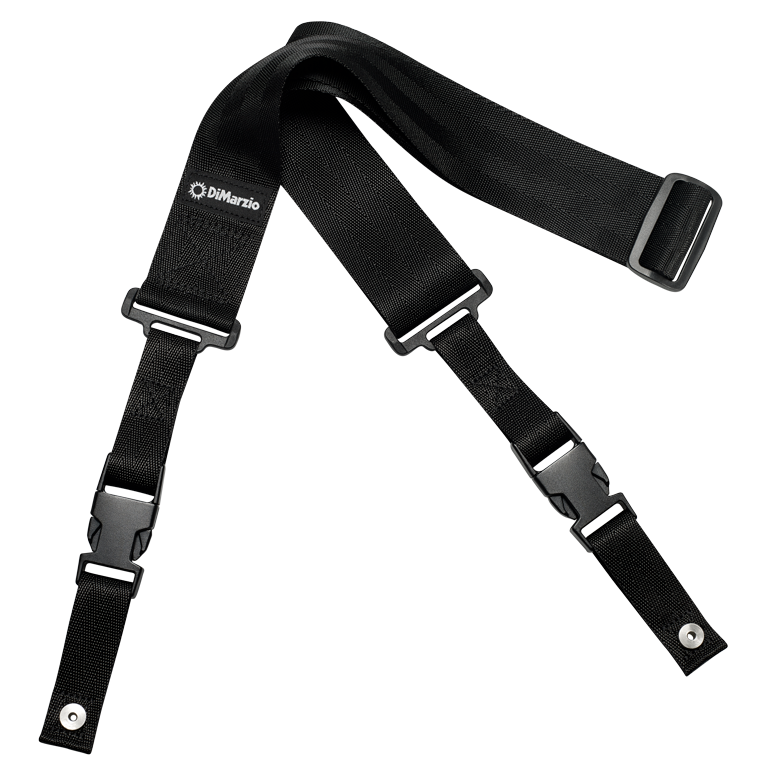 DiMarzio 2" Nylon ClipLock Guitar Strap, Black