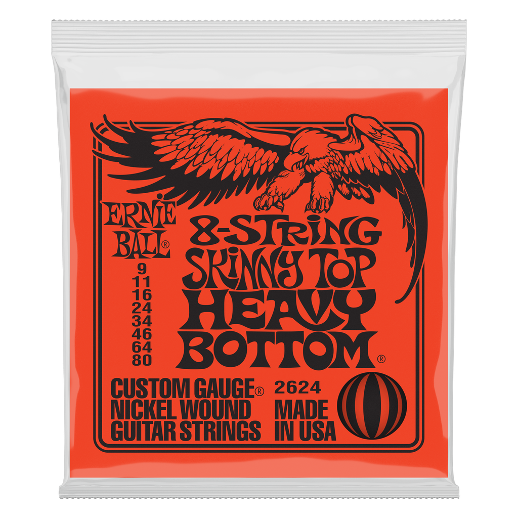 [P02624] Ernie Ball Skinny Top Heavy Bottom Slinky 8-String Electric Guitar Strings - 9-80 Gauge