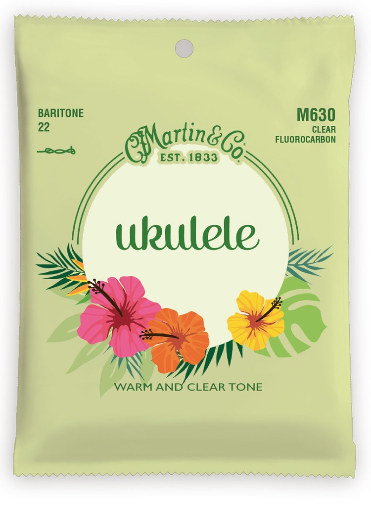 Martin M630 Clear Flourocarbon Baritone Ukulele Strings