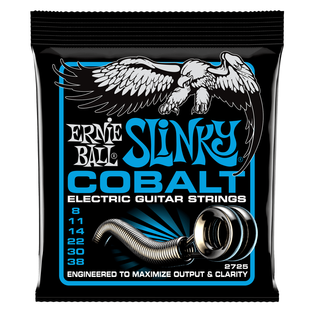 [P02725] Ernie Ball Extra Slinky Cobalt Electric Guitar Strings - 8-38 Gauge