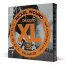 D'Addario 10-52 Light Top/Heavy Bottom, XL Nickel Electric Guitar Strings 3-Pack