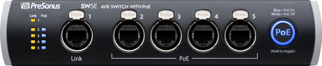 PreSonus SW5E AVB Network Switch and Bridge with PoE