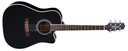 Takamine Legacy EF341SC Dreadnaught Acoustic Electric Guitar, Black