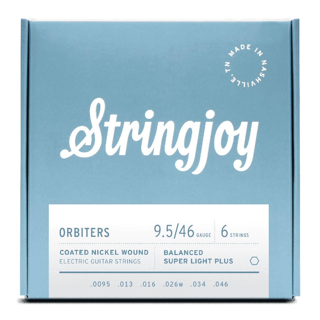 Stringjoy Orbiters Balanced Super Light Plus Gauge (9.5-46) Coated Nickel Wound Electric Guitar Strings