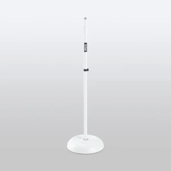 On-Stage Stands Round-Base Mic Stand, White