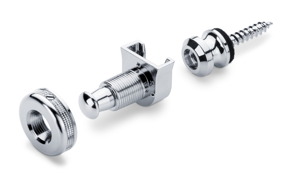 [14010201] Schaller S-Locks Strap Retainers, Pair, Chrome