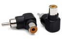 Hosa GRA-259 Right-Angle Adapters, RCA, 2 Pack