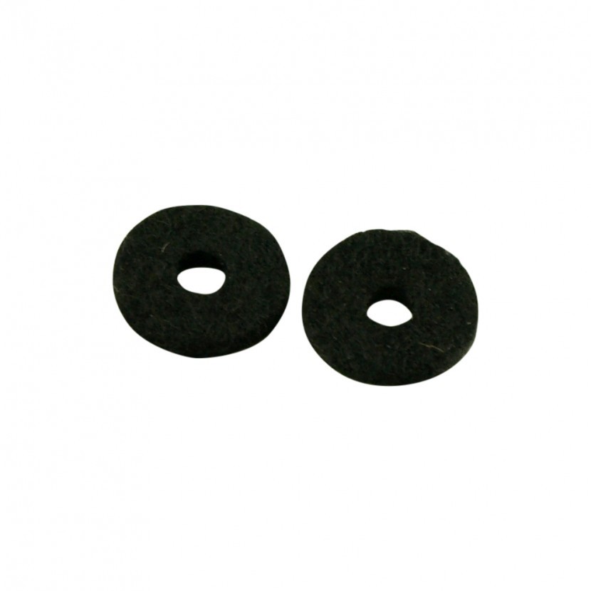 WD Strap Button Felt Cushion Set Of 2, Black