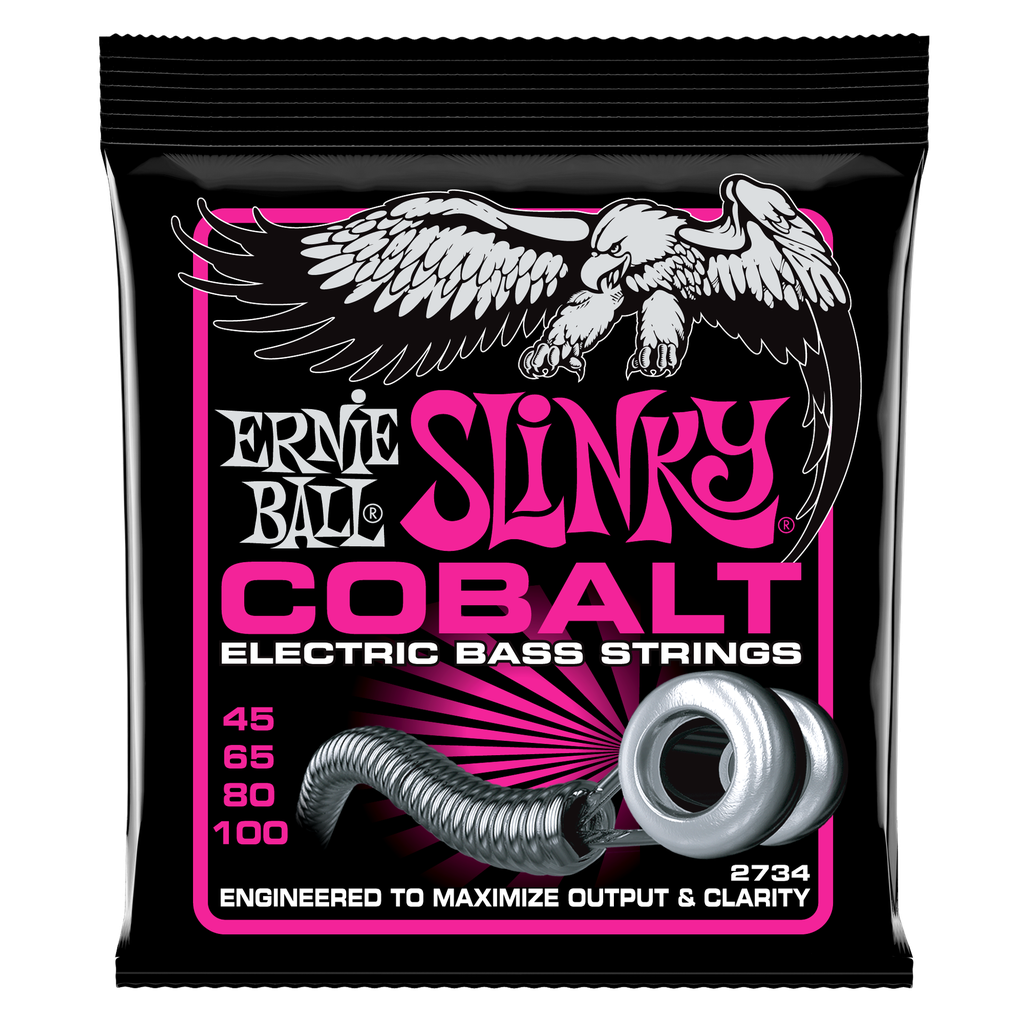 [P02734] Ernie Ball Super Slinky Cobalt Electric Bass Strings - 45-100 Gauge