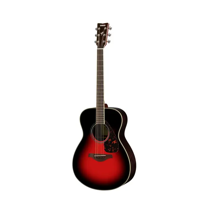 Yamaha FS830 Small Body Guitar, Solid Sitka Spruce Top, Dark Sun Red