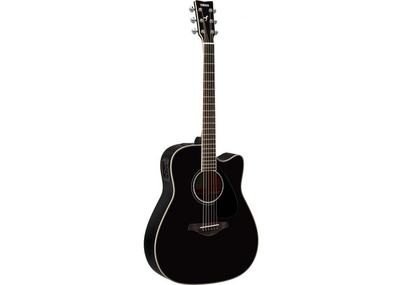 [FGX830C BL] Yamaha FGX830C Acoustic Electric Guitar, Solid Sitka Spruce Top, Black